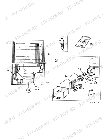 Взрыв-схема холодильника Castor CM2690F - Схема узла Cooling system 017